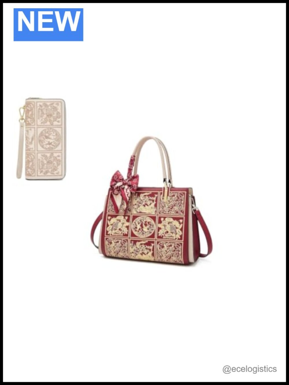 Medium Top Handle Tote Bag Leather Wallets for Women